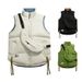 Men's Clothing Reversible Stand Collar Quilted Vest Lightweight Warm Padded Sleeveless Jacket For Casual Wear, Big Tall Sizes Olive Green/Black/Cream_viptrois.com