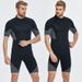 Men's Clothing 2 3mm One Piece Short Diving Suit With Rear Zipper Rubber Diving Suit For Cold And Warm Outdoor Swimming Snorkeling Suit_viptrois.com