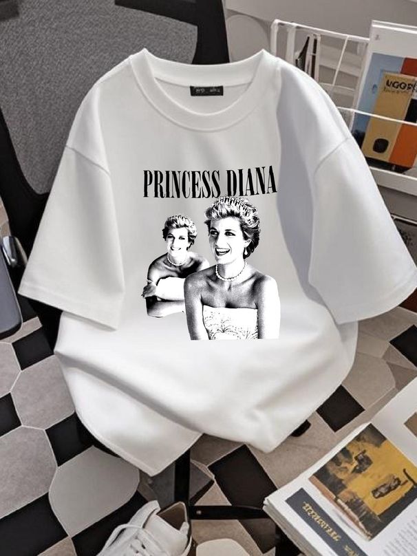 Princess Diana Vintage T-Shirt , Diana Princess Of Wales Shirt All Sizes Breathable Stylish Graphic Soft Homme Stretched Top For Everyday Wear_viptrois.com
