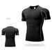 Men's Clothing Men's Pro Tights Short Sleeves Sports Running Training Clothes Basketball Fitness Clothes Quick Drying Short Sleeved T Shirt_viptrois.com