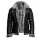 Men’s Faux Shearling Jacket – Winter Bomber Coat With Plush Lining & Suede-Like Finish (S-5XL)_viptrois.com