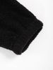 Men's Oversized Fleece Hoodie – Unisex Streetwear Pullover With Embroidery & Drop Shoulder (S-XXL, Black, Heavyweight, Couple Outfit)_viptrois.com
