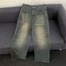 Petite American High Street Hot Girl Jeans For Autumn, Retro Loose Fit, Slimming, High Waisted Straight Leg Wide Leg Floor Length Pants_viptrois.com
