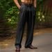 Men's Clothing New Linen Solid Color Outdoor Daily Leisure Breathable Loose Straight Trousers(Belt Not Included)_viptrois.com