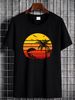 HOT Retro Vintage Beach Sunset Palm Tree Tropical T Shirt Size S 5XL Breathable Stylish Streetwear Unisex Designer Clothes Graphic Slightly_viptrois.com