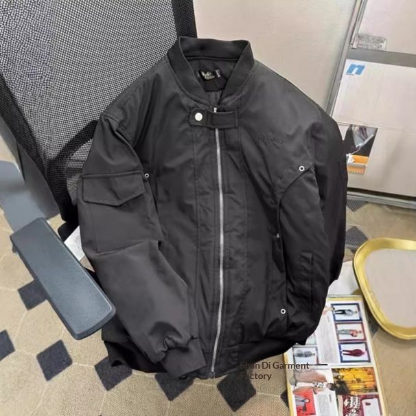 Pulse Spring And Autumn Thickened Baseball American Style Vibe Couple Pilot Men's Trendy Loose Design Jacket_viptrois.com