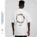 Men's Clothing Fashion Brand Letter Heavy Short Sleeved T Shirt For Loose Oversize Street Hip Hop Ins Couple Five Point Sleeves_viptrois.com