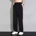 Ice Silk Workwear Small Western Pants For Men, Summer Thin Wide-leg Straight-cut Loose Casual Pants, High-grade Draping Suit Pants_viptrois.com