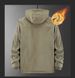 Men's All-Season Utility Jacket – Lightweight Nylon Shell With Fleece Lining, Multi-Pocket Tactical Design & Hooded Windbreaker (Khaki/Army Green)_viptrois.com