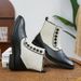 New Fashion Brown And White Chelsea Boots Men's British Retro Gentleman Black Reverse Velvet Leather Boots Pointed Toe Black Zippered Men's Boots_viptrois.com