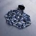 Blue Camouflage Hooded Cardigan Gothic High Street Trendy Sweatshirt New Autumn Style European And American Cross Border Men's Clothing_viptrois.com