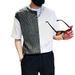 Summer Short-sleeved T-shirt Men's Trendy Brand, Cool And Stylish, Color-blocking Half-sleeved Shirt Men's 2025 New Summer Style Half-sleeved Shirt_viptrois.com