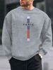 Men's Loose Casual Fashionable Classic Paris Pattern Printed Round Neck Long Sleeved Sweatshirt Suitable For Autumn And Winter Wear_viptrois.com