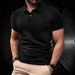 POLO Shirt Men's Summer 2026 New Large Size Crew-neck Short-sleeved T-shirt Plain-colored Top_viptrois.com