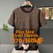 Men's Big & Tall Short Sleeve T-Shirt, Oversized Breathable Pocket Tee For Summer, Relaxed Fit Plus Size Casual Top_viptrois.com
