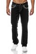 Men's Clothing Slim Double Line Jeans Gold Classic Tricolor Jeans New_viptrois.com