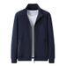 Premium Men's Velvet-Touch Cardigan Jacket – Stand Collar Casual Sweatshirt (Custom Logo Ready)_viptrois.com