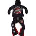 Men's Clothing Men's Street Black Hooded Sweatshirt Flared Pants Suit Red Lips And Diamond Teeth_viptrois.com
