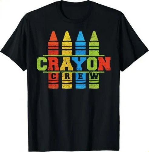 T-shirtcray Colors Child Art - Funny 2026 Crayon Crew Unisex T-sh_viptrois.com