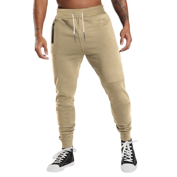 Men's Clothing Casual Jogger Pants Lightweight Breathable Drawstring Trousers For Gym, Travel Daily Wear Straight Leg, Mid-Rise, Quick-Dry Blend_viptrois.com