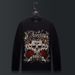 Men's Clothing Long Sleeved T Shirt Men's Spring And Autumn Round Neck New Bottoming Shirt Thin Top Hot Diamond Skull_viptrois.com