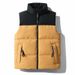 Men's Winter Vest Jacket - Casual Stand Collar Sleeveless Coat With Color Block Design, Thickened Warm Layering Piece For Autumn & Winter_viptrois.com