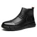 European Warm Series Martin For Autumn And Winter, Snow Casual Shoes, Men's Zipper Work Ankle Boots, Cotton Boots_viptrois.com