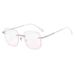 Women's Sunglasses Desire Blush Diamond Frameless Anti Blue Light Flat Glasses For Women Plain Makeup Decoration Street Shooting Glasses_viptrois.com