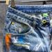 Men's Clothing Summer New Ink Splash Hole Denim Shorts Men's Loose Straight Five Point Men's Mid Length Pants_viptrois.com