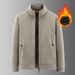 Men's Fleece Jacket 2025 Autumn New Versatile Breathable Lapel Jacket Men's Clothing_viptrois.com