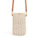 Summer Beach 2024 New Women's Versatile One Shoulder Diagonal Straddle Vertical Phone Bag Grass Woven Zero Wallet_viptrois.com