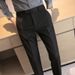 British Yapi Men's Suit Pants, Men's Coffee Color, High-end Feeling, Ruffian And Handsome Formal Business Suit Pants, Summer Small Foot Sagging Pants_viptrois.com