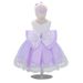 Infant And Young Children's Dress Lace Color Matching Baby One Year Old Dress Bow Clothing Manufacturer_viptrois.com