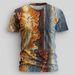 Men's Clothing T Shirt With Rust Pattern Full Print Short Sleeved T Shirt Casual And Comfortable Round Neck Top Personality And Cool_viptrois.com