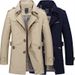 Men's Lightweight Cotton Jacket - Stylish Casual Windbreaker With Wrinkle-Resistant Design For All Seasons (Black, Khaki, Navy, Army Green)"_viptrois.com