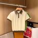 Men's Casual Knitted Polo Shirt Contrast Color Lapel Slim Fit Short Sleeve T-Shirt Fashion Personalized Summer Top_viptrois.com