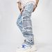 2025 New Casual Biomimetic Denim Men's American Trendy Loose High Street Wide Leg Pants_viptrois.com