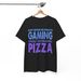 Gaming Pizza T-Shirt Mens Womens Tees Top | 8-bit Gamer Tee | Pixel Art Graphic For Game Lovers_viptrois.com