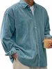 Men's Clothing Corduroy Shirt Long Sleeved Trendy Casual Loose Fit For Autumn And Winter Thick Jacket_viptrois.com