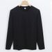 High-end Double-sided Liquid Ammonia Mercerized Long Sleeve Youth Versatile Solid Color Long-staple Non-iron Pure Cotton_viptrois.com