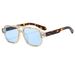Men's Sunglasses New Retro Double Beam Sunglasses Fashionable Square Anti Ultraviolet Sunglasses Business Trend Glasses Driving Mirror_viptrois.com