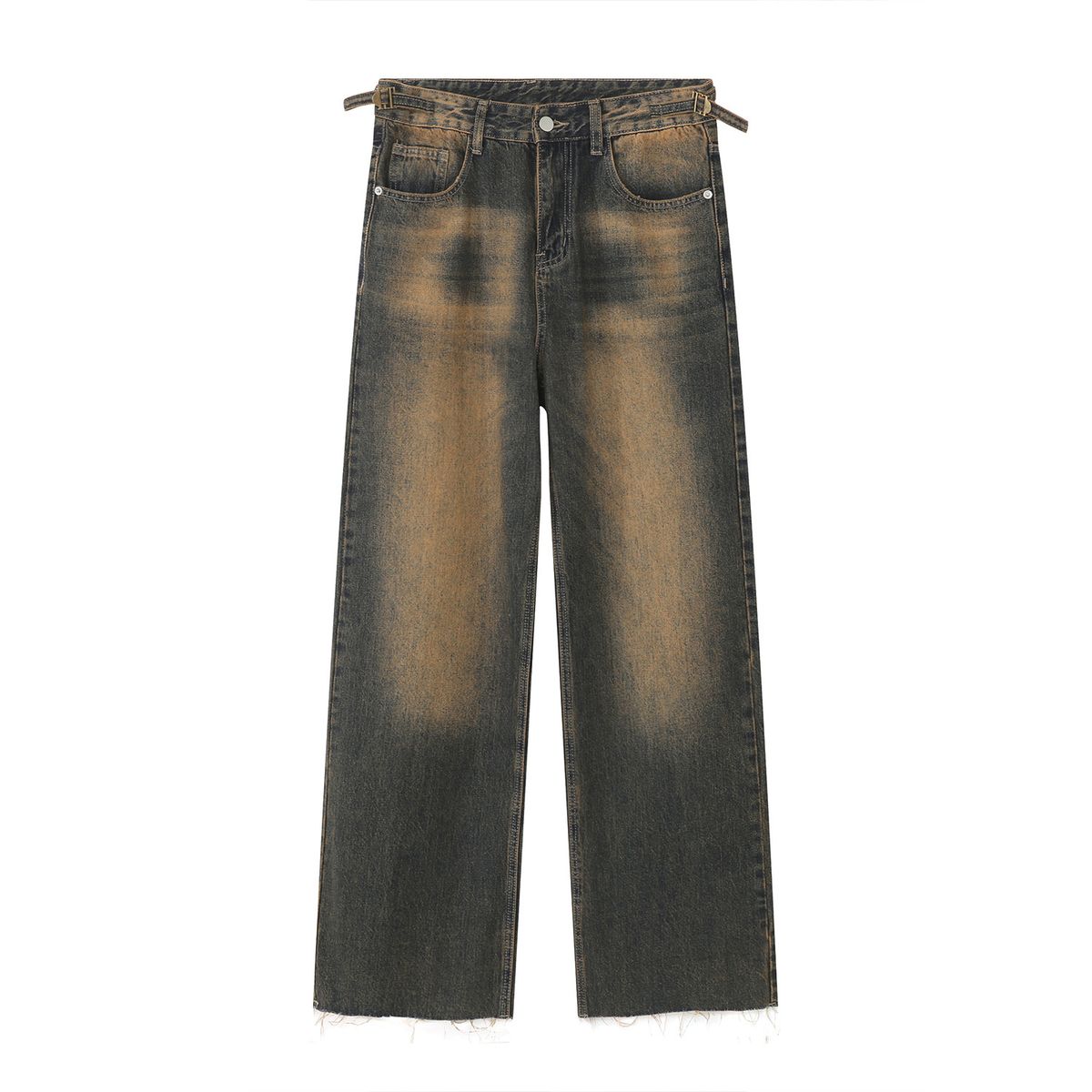 Men's clothing vintage made old rust-earth jeans_viptrois.com
