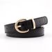 Crocodile pattern large gold fashionable women's needle buckle versatile trend casual jeans belt women_viptrois.com