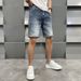 Men's Thin Light Blue Jeans Shorts High-End Jeans Men's Loose Straight Pants _viptrois.com