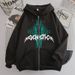 2023 Trend New Product Technology Character Future Theme Printed Zipper Sweatshirt Trendy Casual Hoodie_viptrois.com