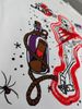 Skull Angel Spider Graffiti Print Short Sleeve T-shirt Men Loose Crew Neck Cotton Vintage Streetwear Casual Tee_viptrois.com