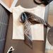 Geometric Patchwork Cotton Linen Square Lightweight Versatile Small Silk For Women Spring Autumn Season Shirt Suit Neck_viptrois.com