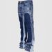 Men's Clothing Men's Denim Cargo Pants, European And American Style, Popular On Instagram, Stretch Patch Denim Flared Pants 011_viptrois.com
