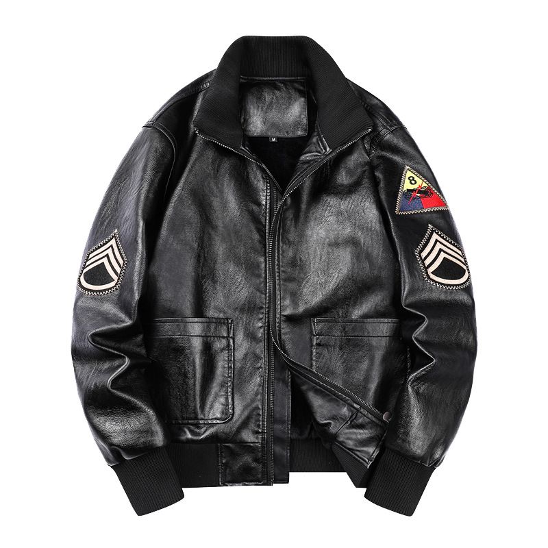 Winter Clothing, Leather Thick Velvet Casual Jacket, Men's MA1 Workwear, Flying Suit_viptrois.com