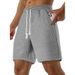 Men's Clothing Summer Shorts Men's Outer Wear Loose New Solid Color Small Square Sports Casual Straight Pants_viptrois.com